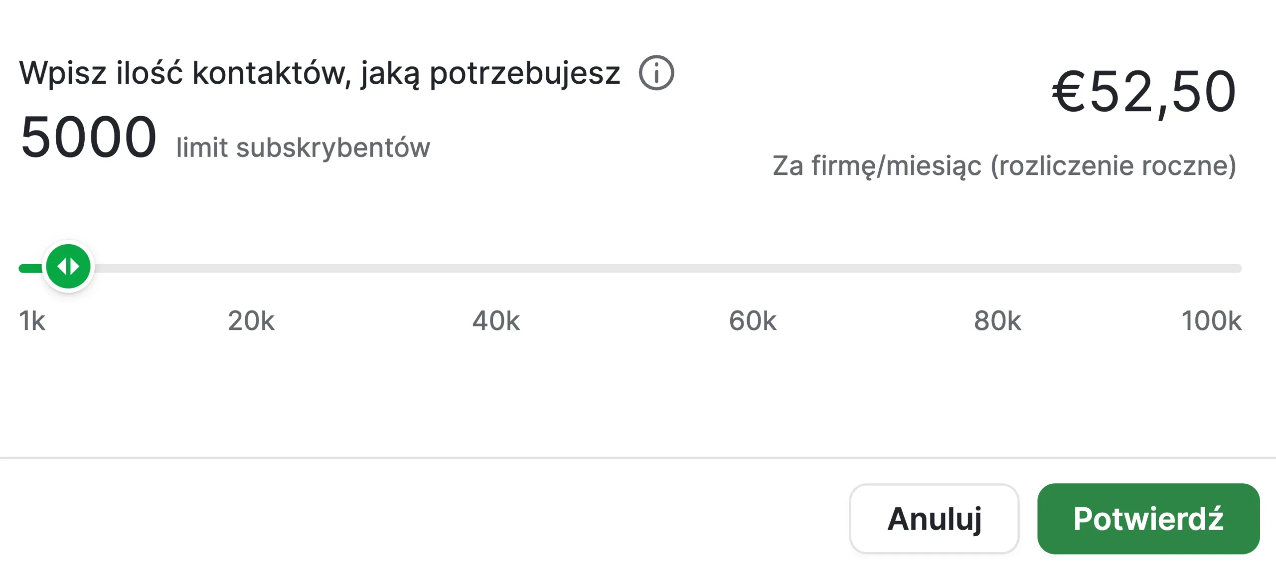 kupowanie dodatkowych kontaktów do bazy mailingowej pipedrive crm w dodatku campaigns w wersji premium