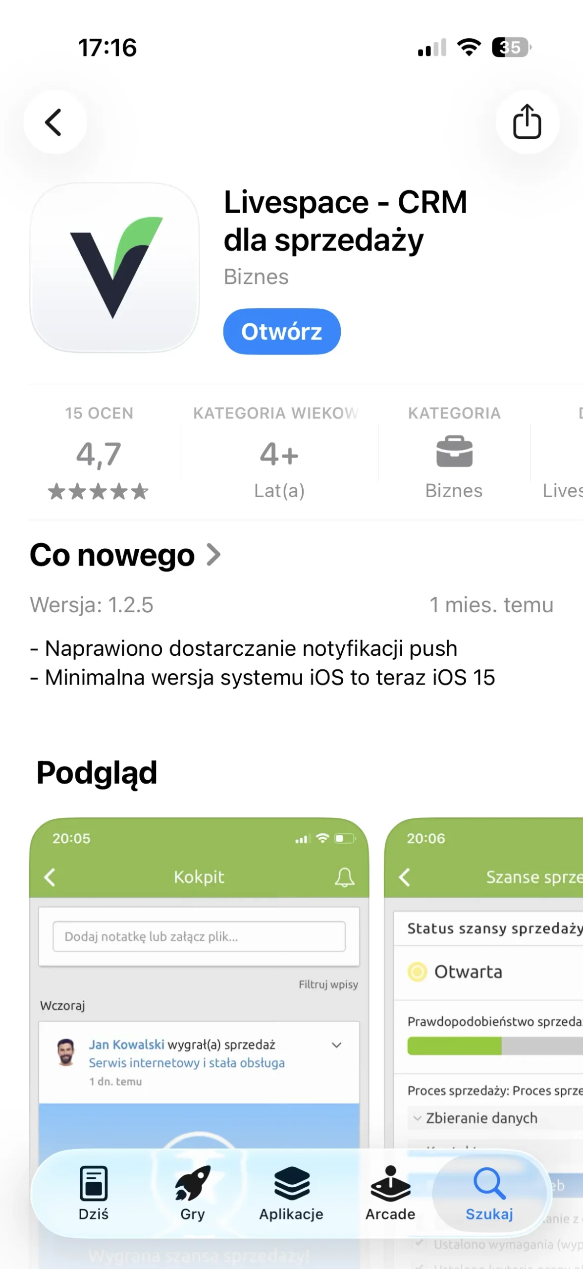 aplikacja mobilna livespace crm w appstore na ios 3