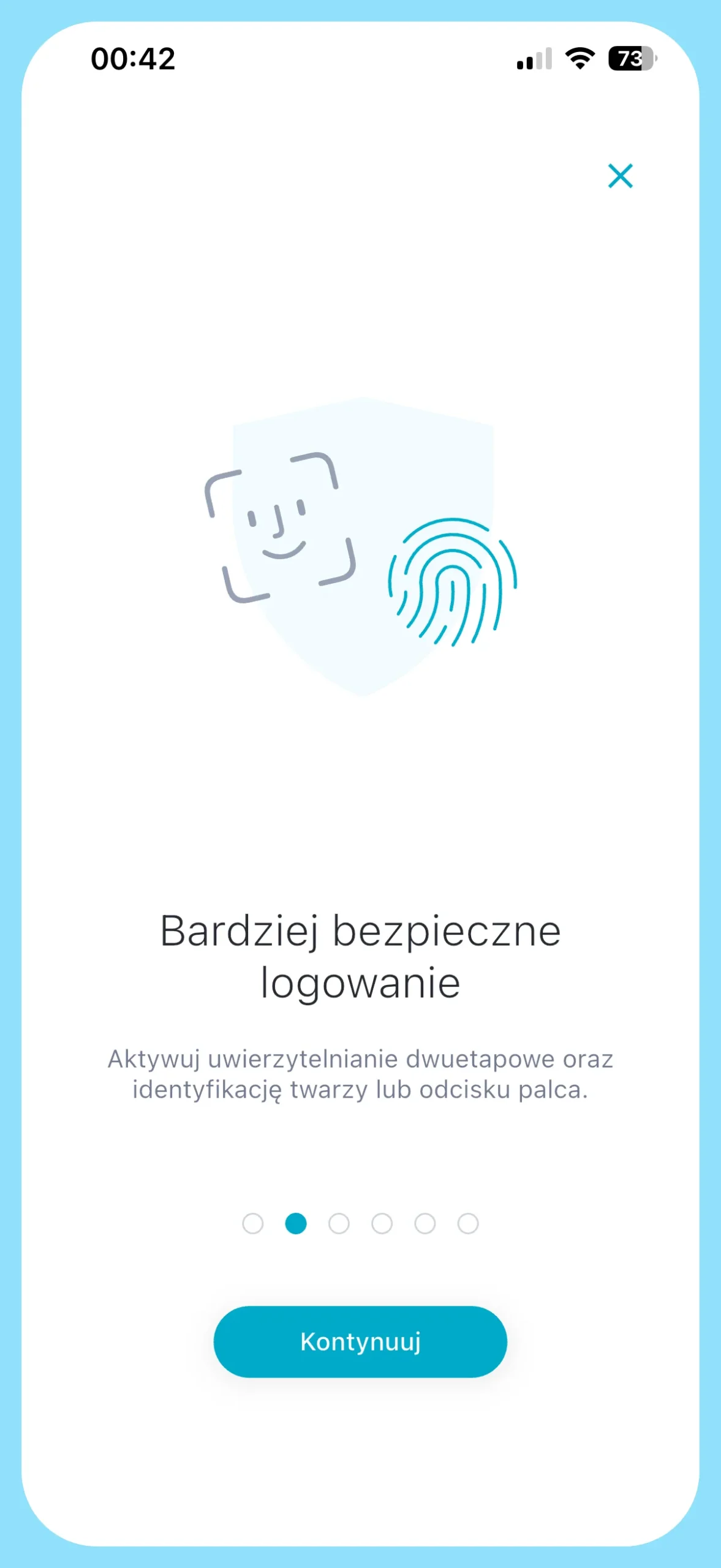 bezpieczne logowanie przez face id lub odcisk palca w aplikacji mobilnej raynet crm
