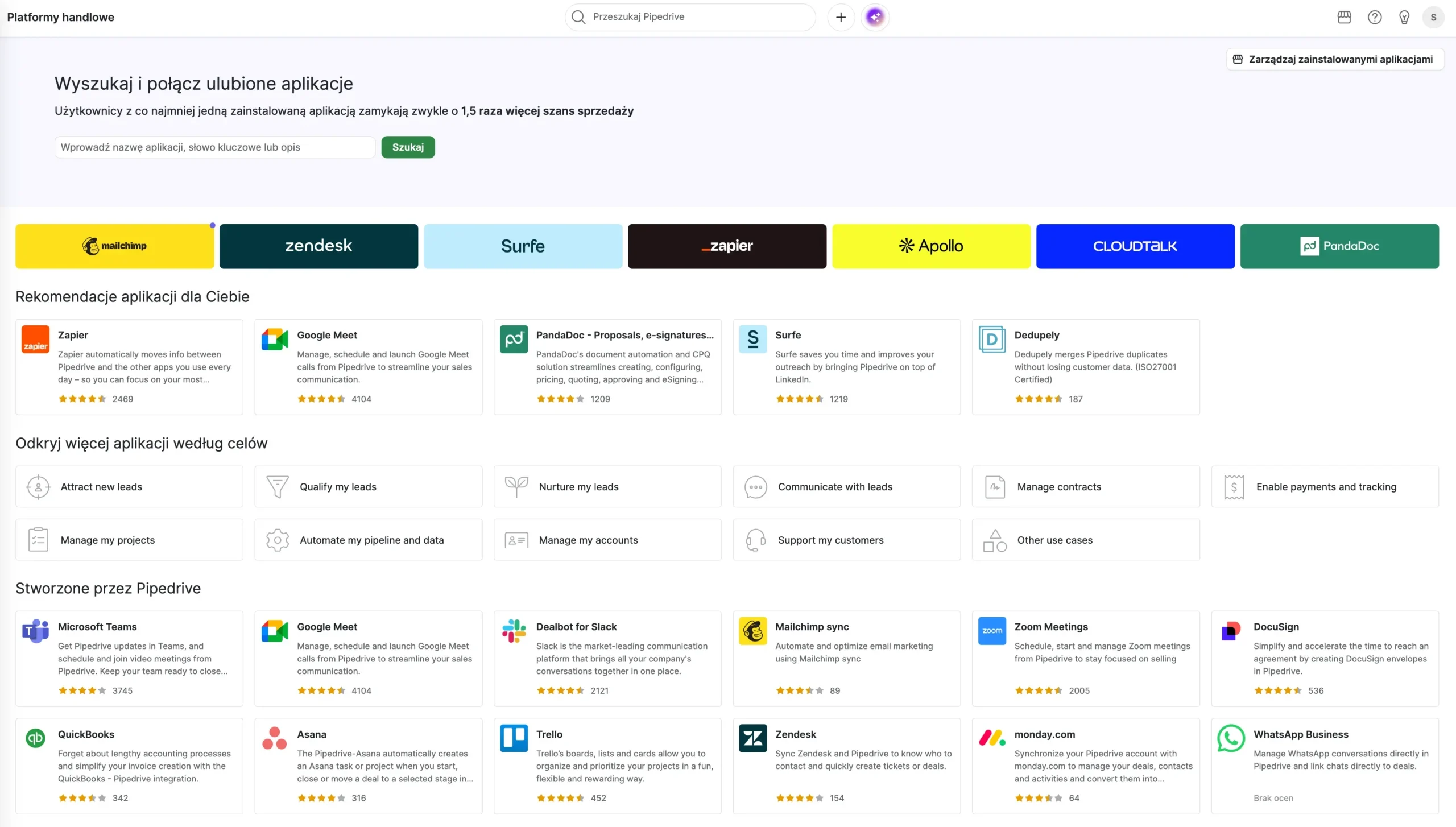 integracje pipedrive crm