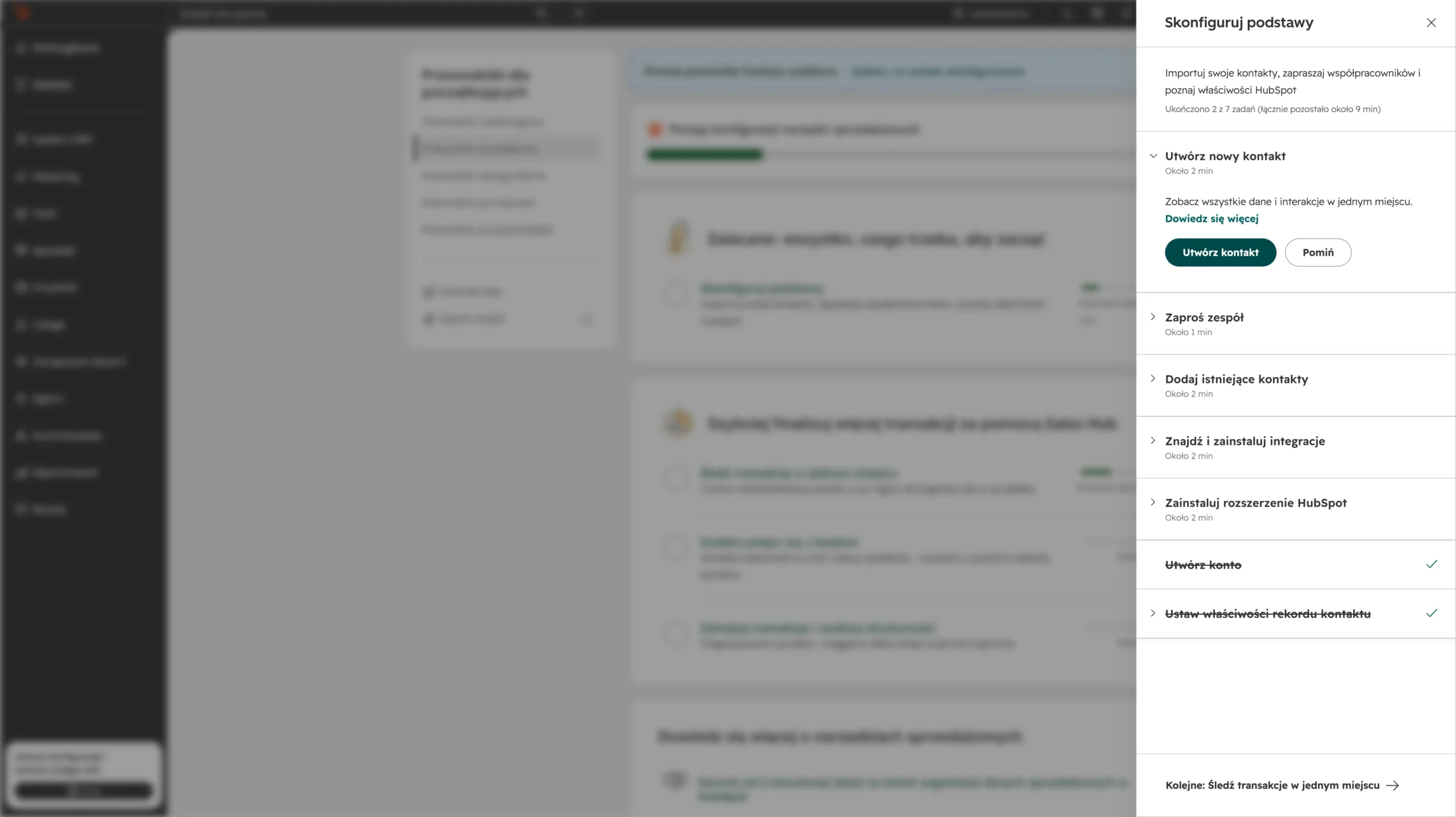 przewodnik konfiguracji podstaw w hubspot crm
