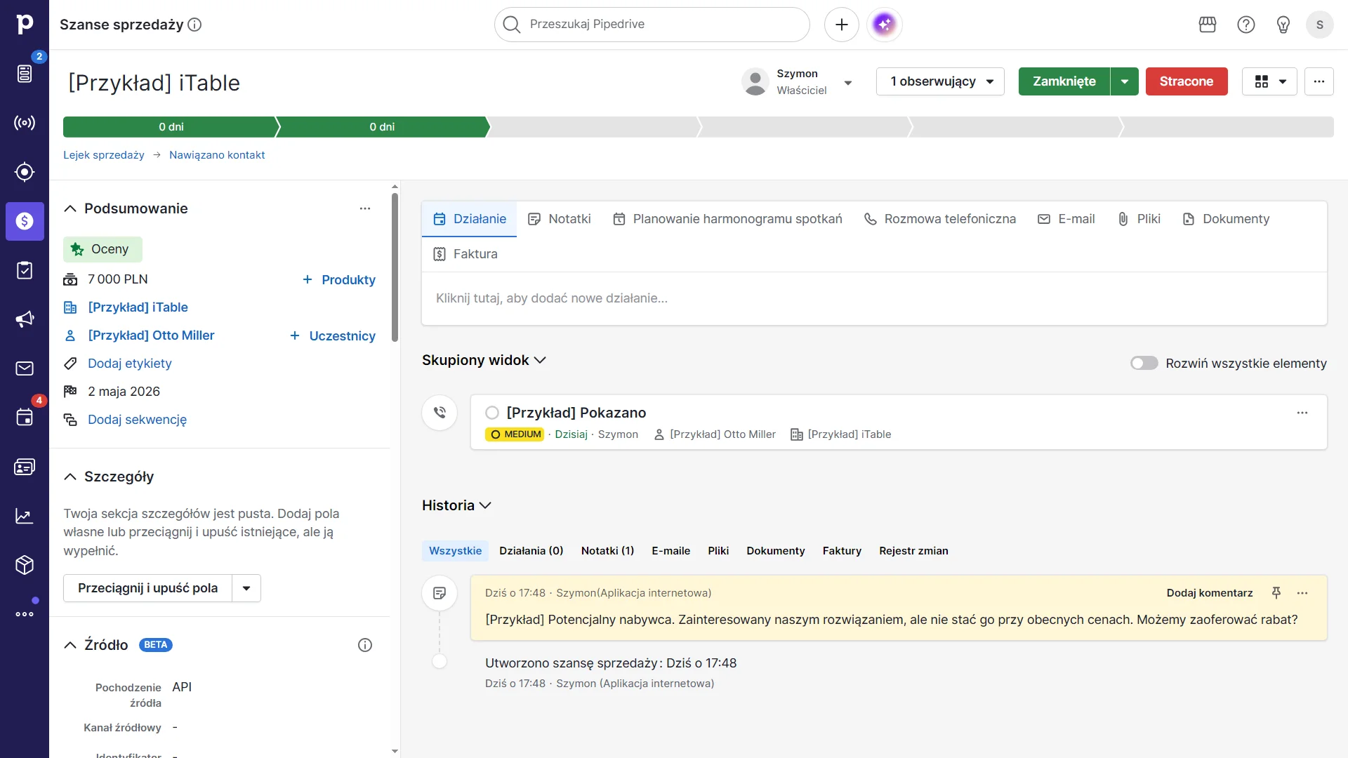 przykladowa-szansa-sprzedazy-stworzony-przy-uzyciu-pipedrive-crm